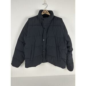 Abercrombie Fitch AF Ultra Collection Puffer Black Nylon Mens Size XL Down Heavy